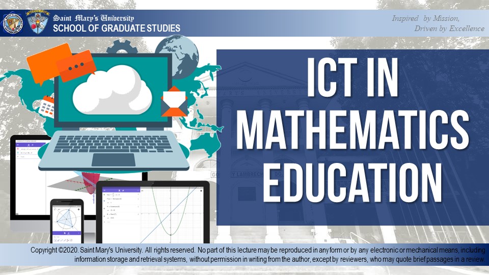 ICT in Mathematics Education (MB 213 [1092] MST Math)