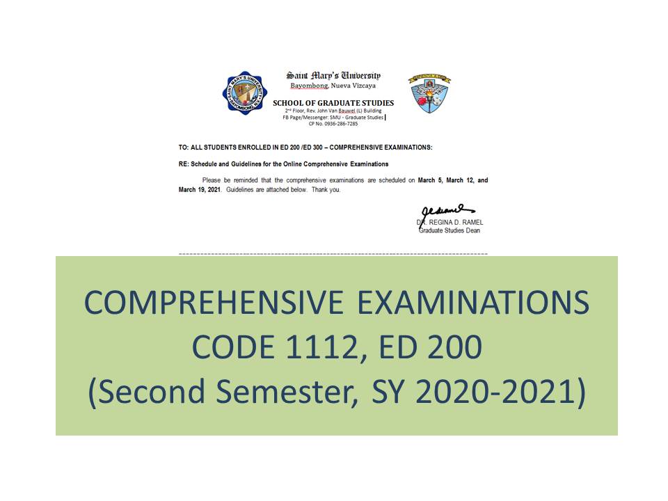Comprehensive Examination (ED 200 [1112] Common Subj.)