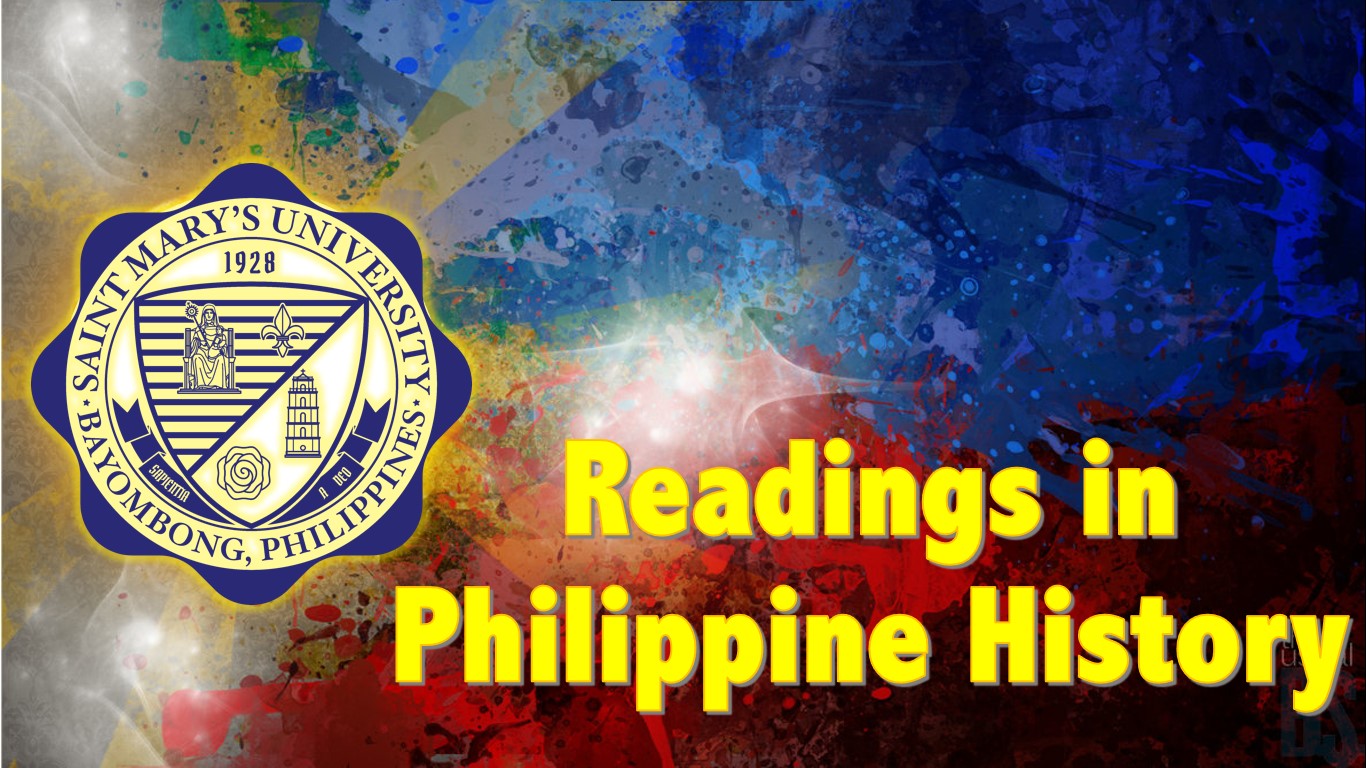 Readings in Philippine History 9:00-10:30 TF