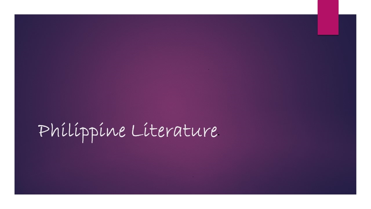 Philippine Literature (3646) (3:00-4:30 TTh)