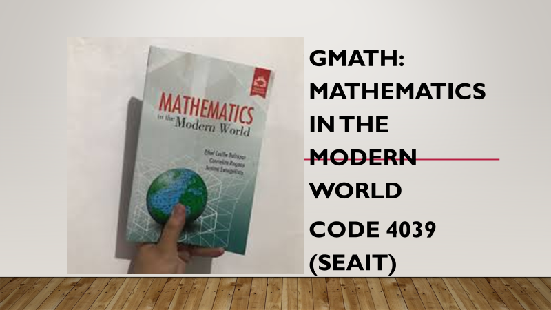 Mathematics in the Modern World