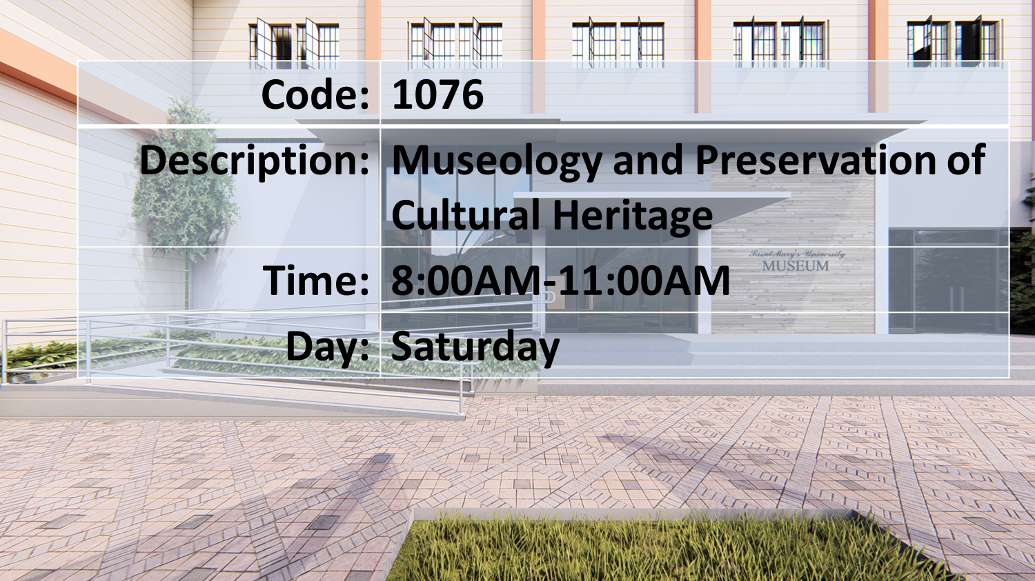 Museology and Preservation of Cultural Heritage Resources