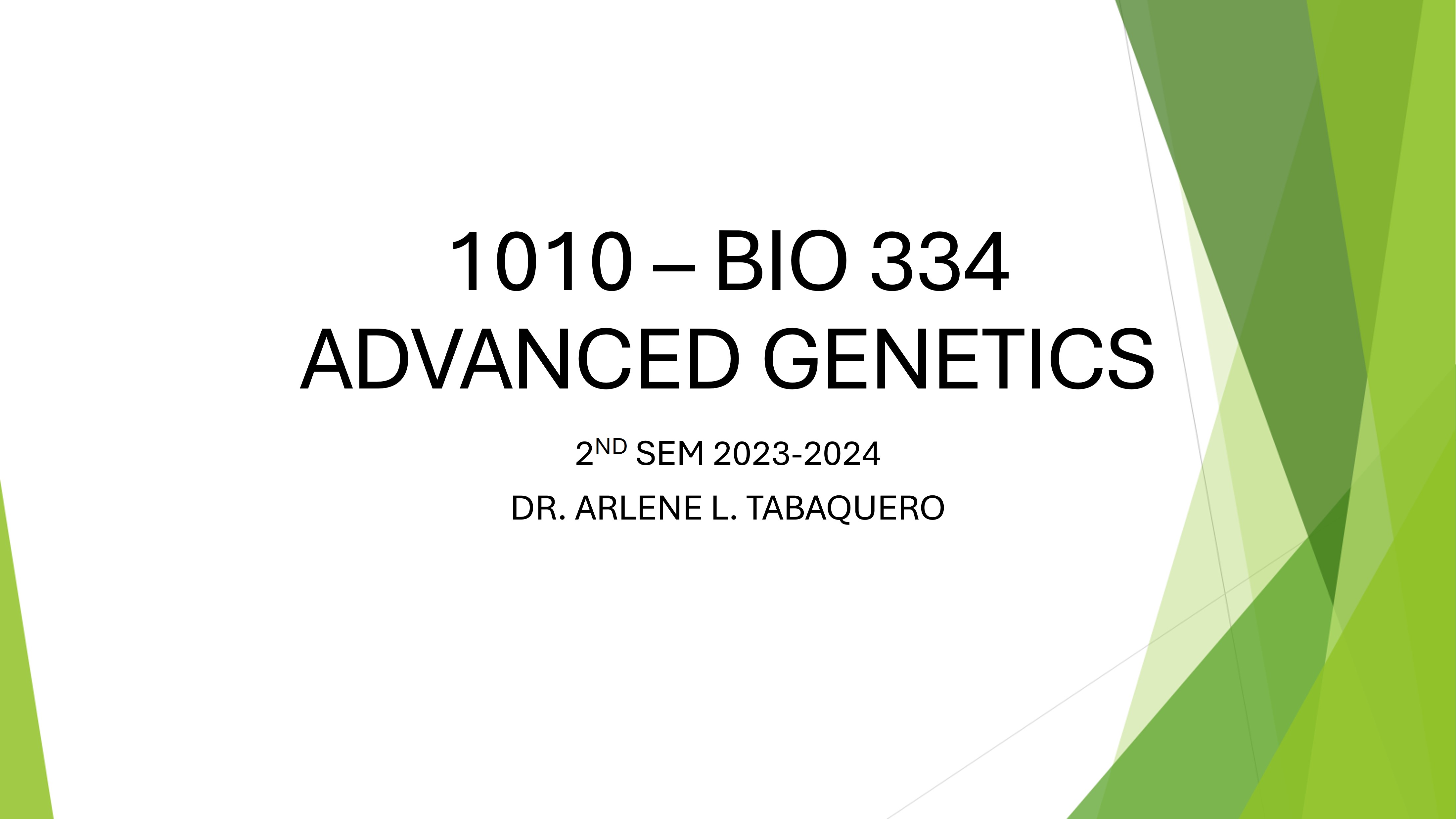 Advanced Genetics Code 1010