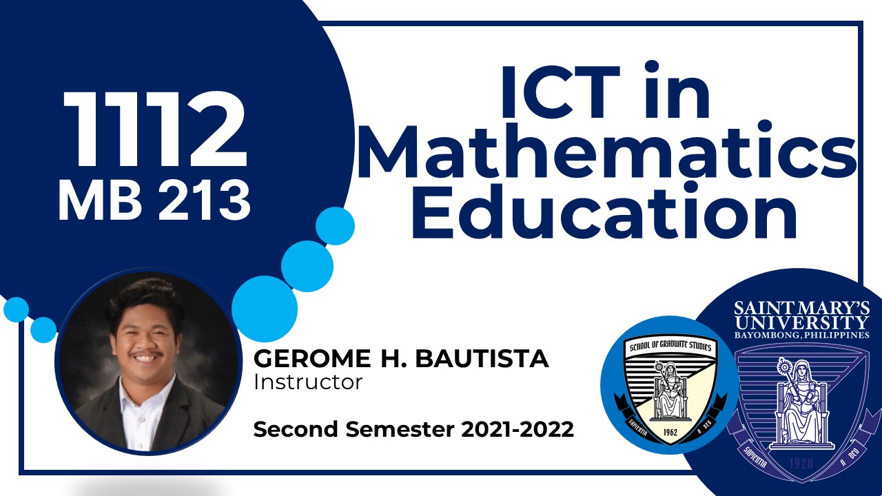 ICT in Mathematics Education (2nd Sem 2021-2022)