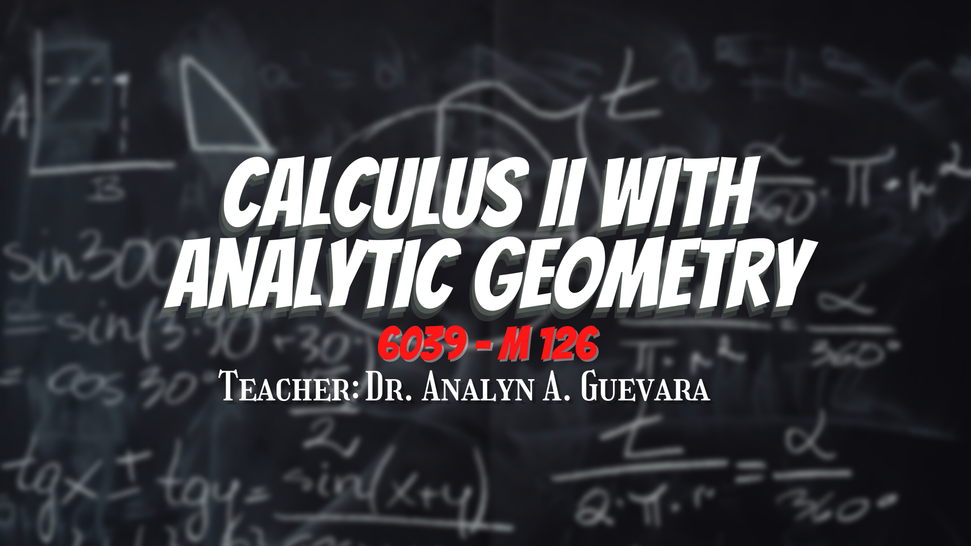 Calculus II with Analytic Geometry