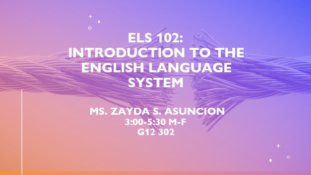 Introduction to the English Language System