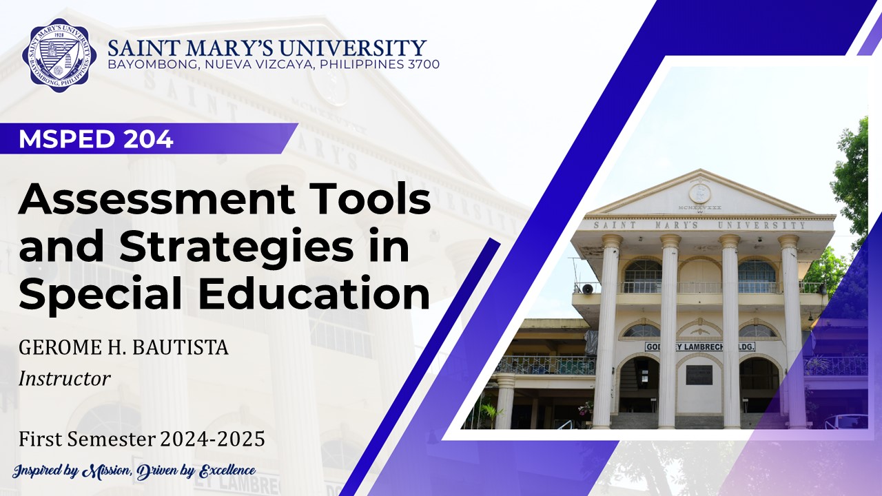 Assessment Tools and Strategies in Special Education