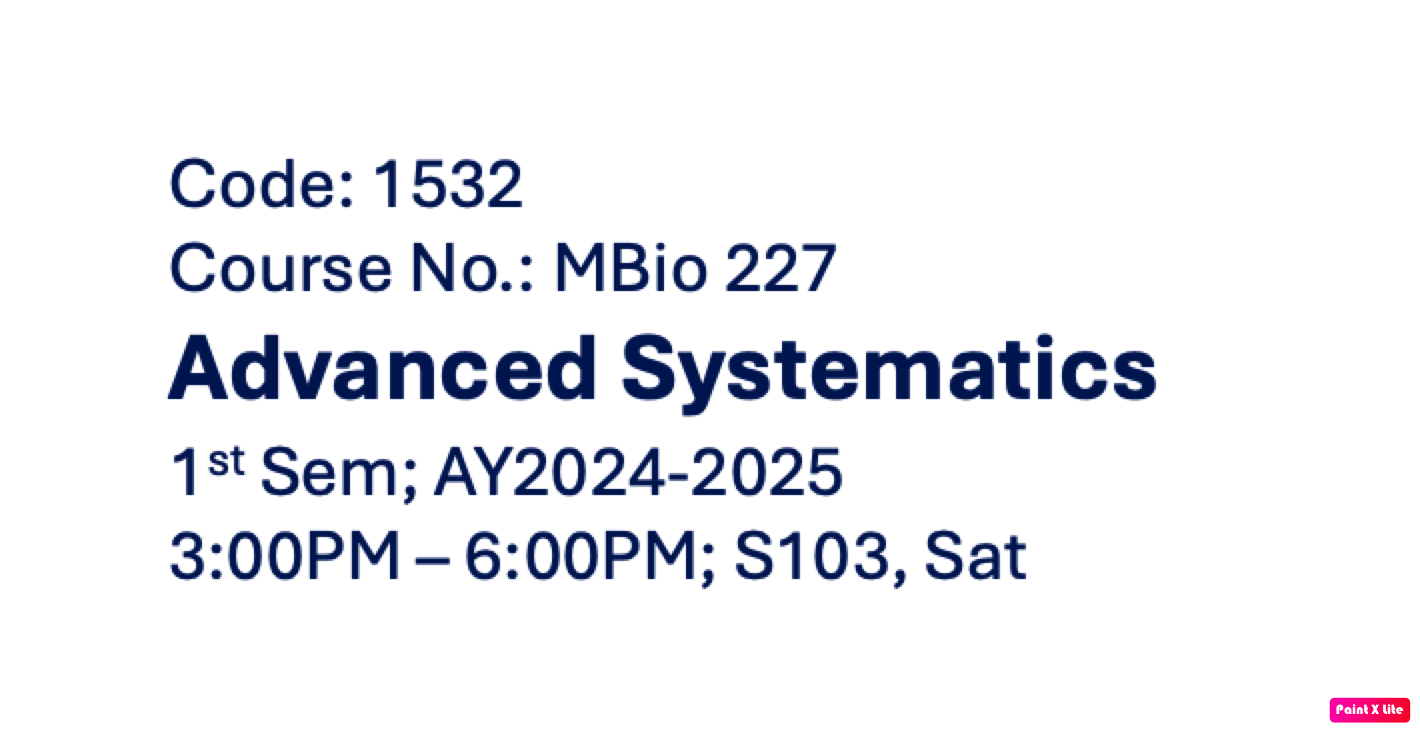 Advanced Systematics