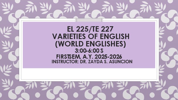 Varieties of English (World Englishes)