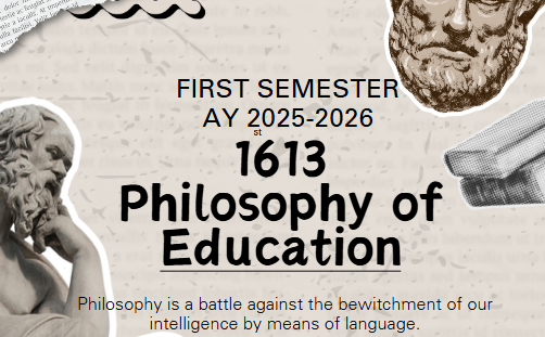 1613 Philosophy of Education First Semester 25-26