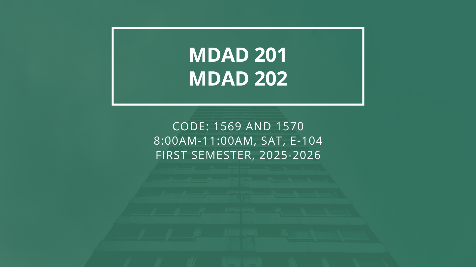 MDAD 201 and 202 (Dev'l Pers and Research in Arts and Design)