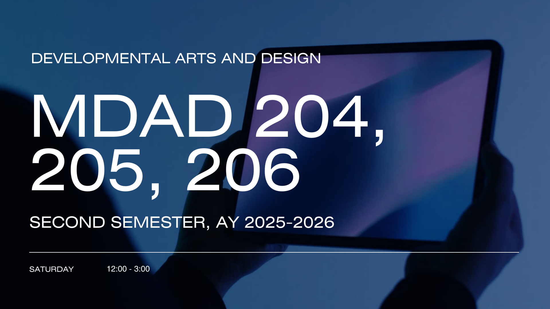 [MDAD 2024, 205, 206] 