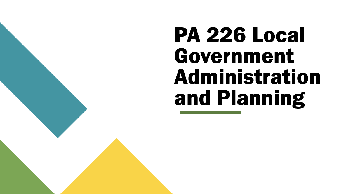 Local Government Administration and Planning
