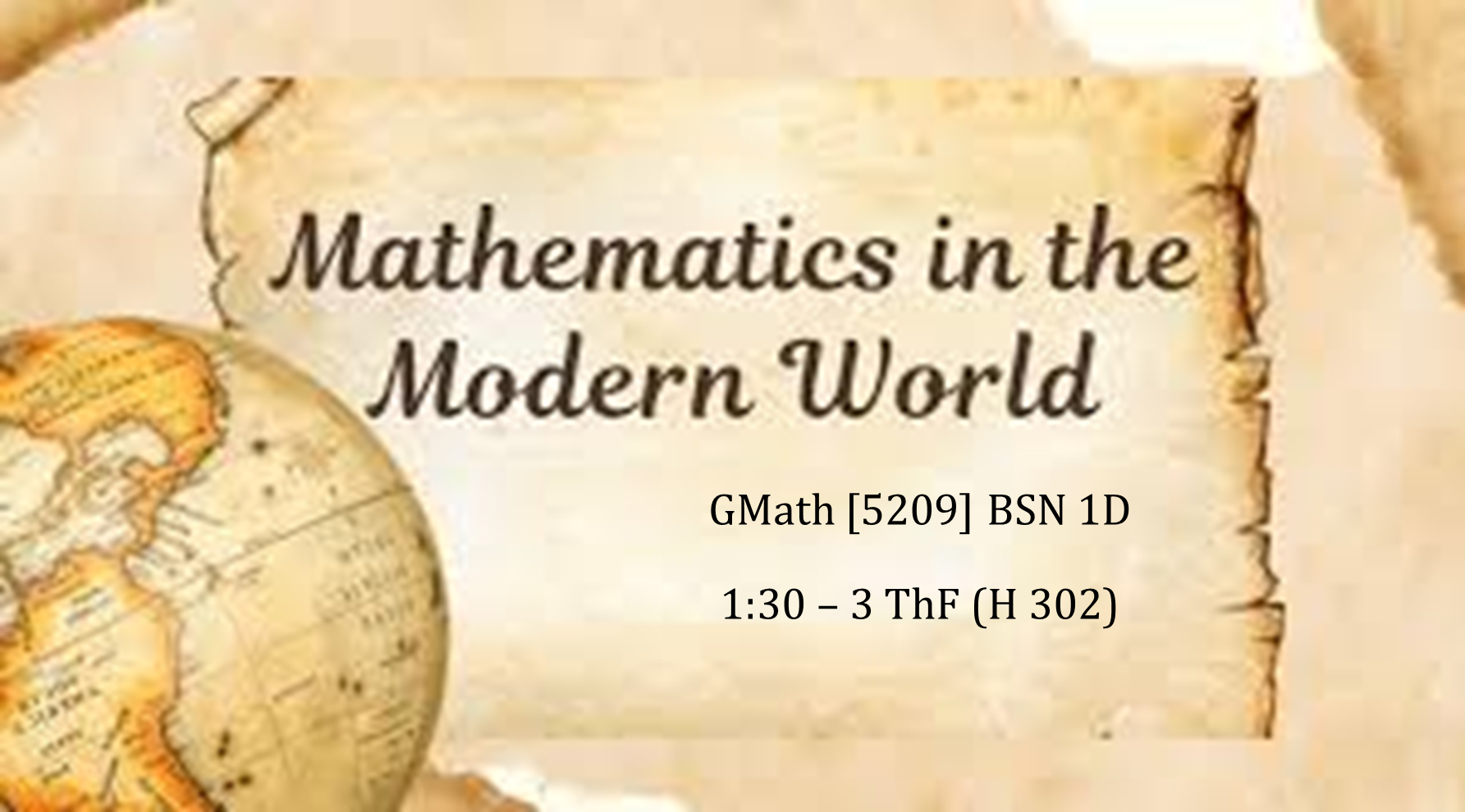 Mathematics in the Modern World