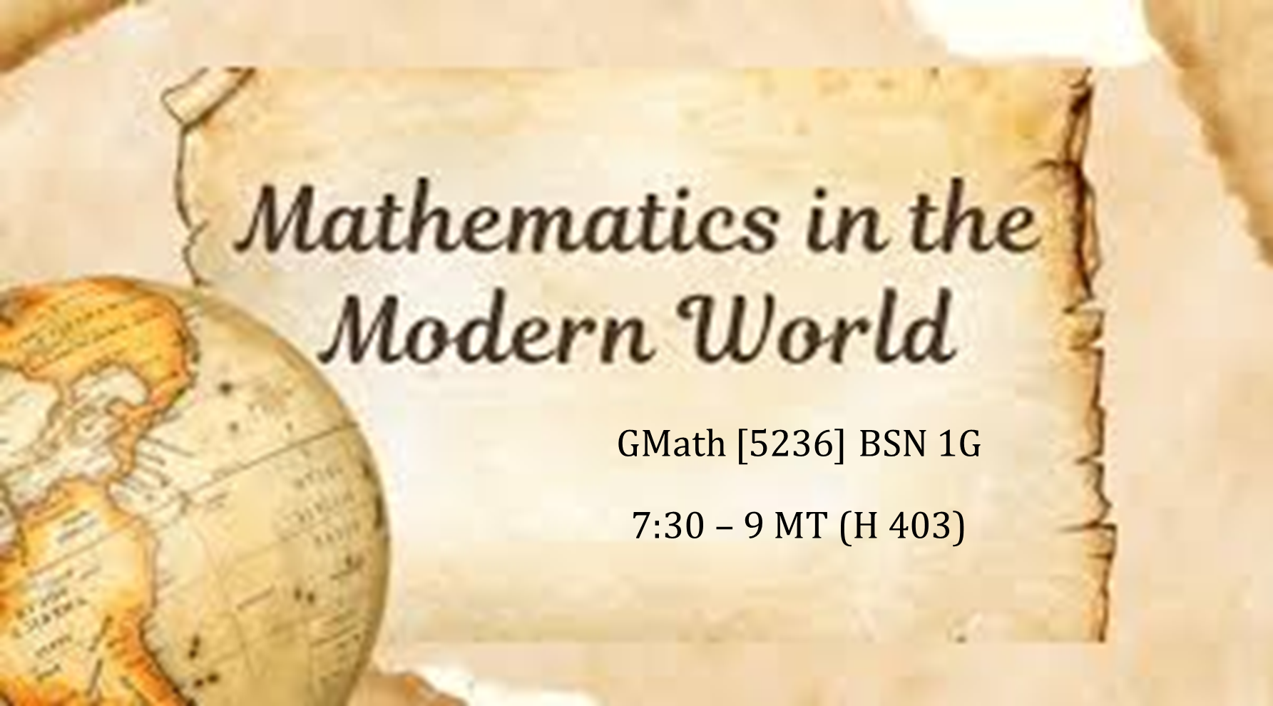 Mathematics in the Modern World