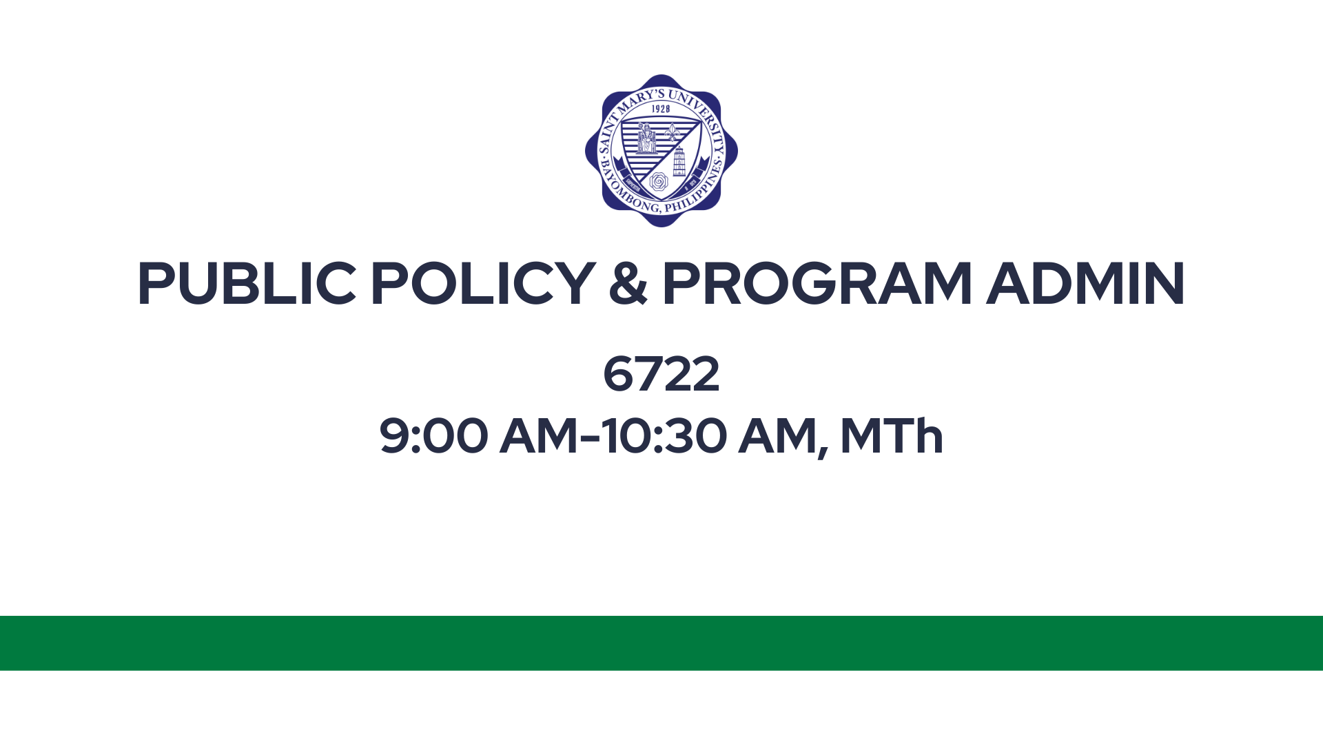 Public Policy and Program Administration