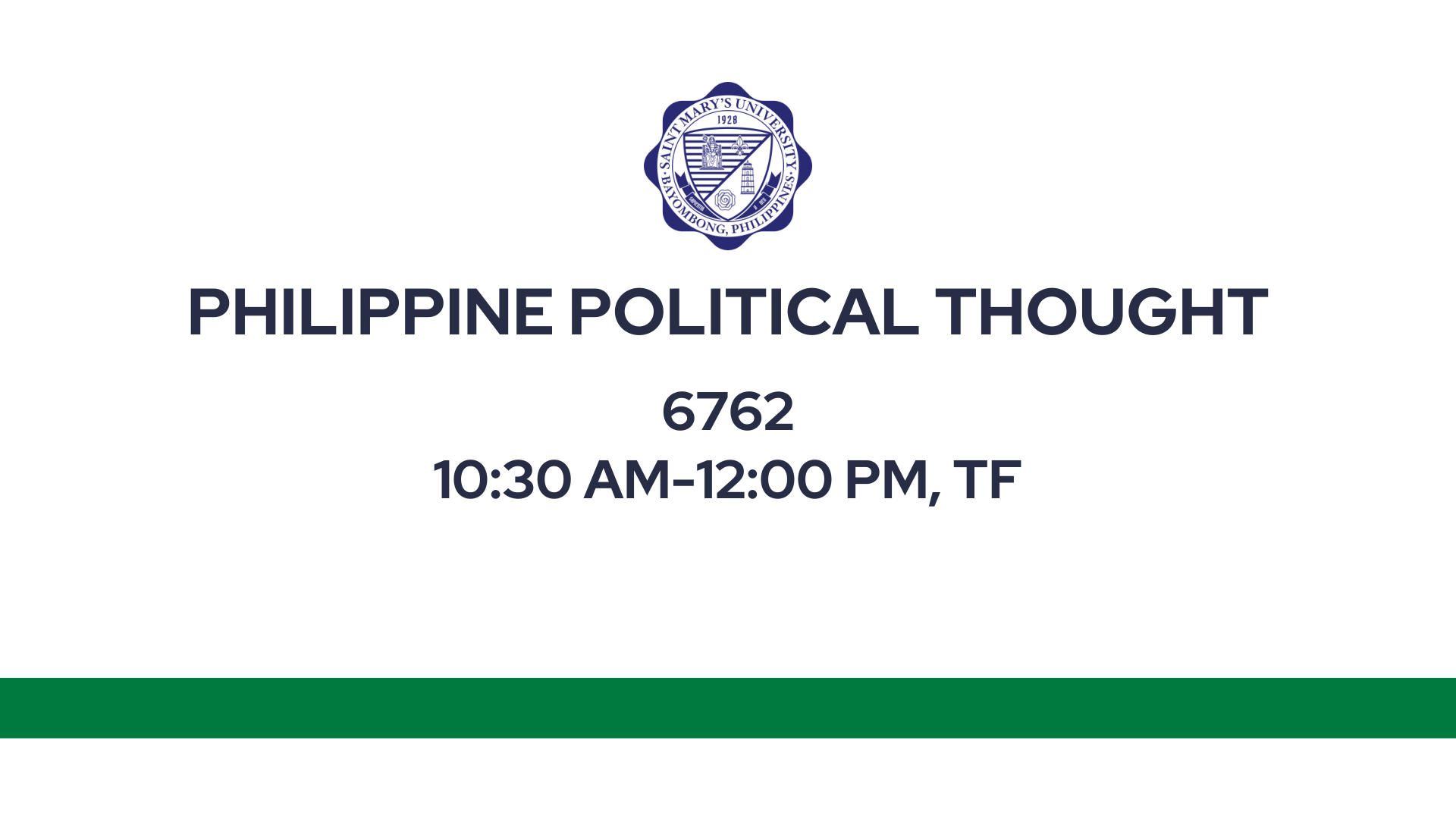Philippine Political Thought