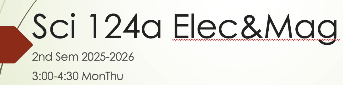 Electricity and Magnetism (Lec)