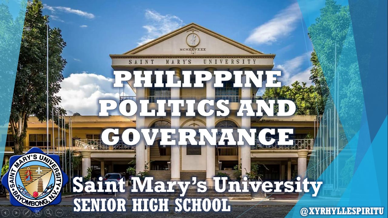 Philippine Politics and Governance 8:00-9:30MW (HUMSS 12 ST. BEDE)